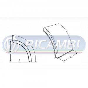 PARAFANGO POSTERIORE D/S755x655x170  UNIVERSALE